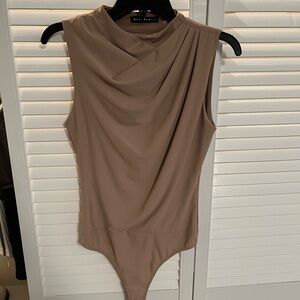 Blue Blush Taupe Sleeveless Bodysuit